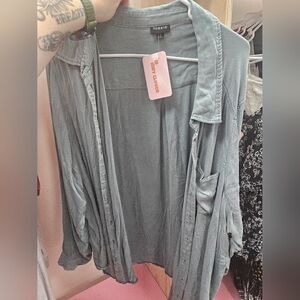 Sage button up torrid